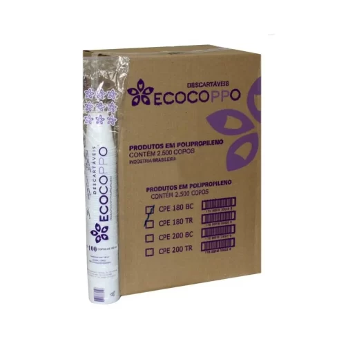 Copo Descartável TRS 180ml - Ecocoppo 2500UN